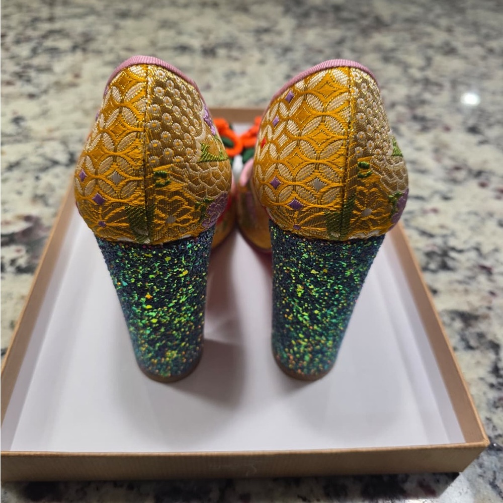 Colorful Embroidered Women's Heels - Picture 3 of 3